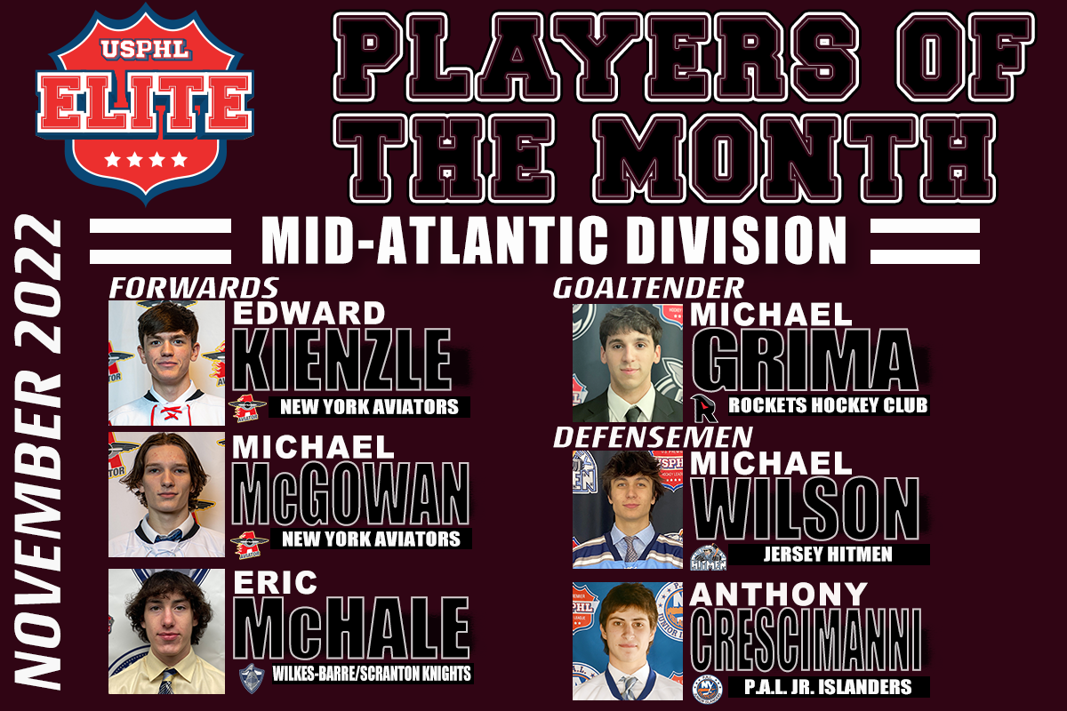 USPHL Elite Players Of The Month – November 2022: Mid-Atlantic Division
