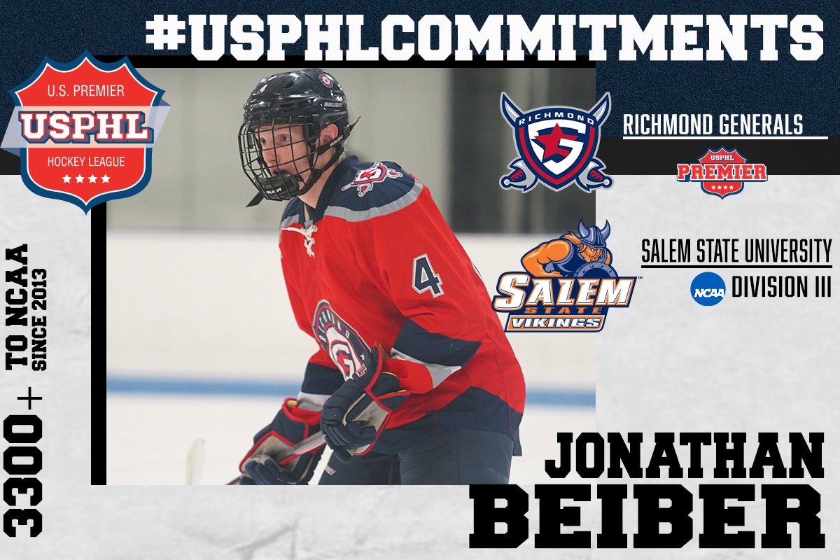 #USPHLCommitments: Richmond’s Beiber Headed North To NCAA’s Salem State University