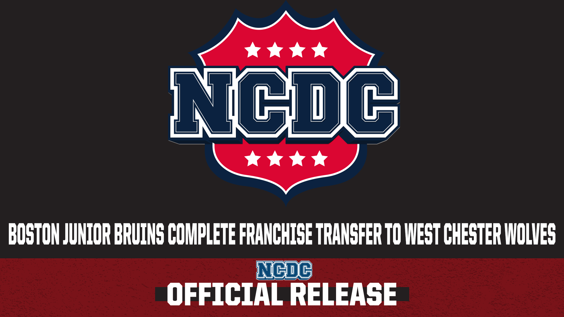 Boston Junior Bruins Transfer NCDC Franchise To West Chester Wolves